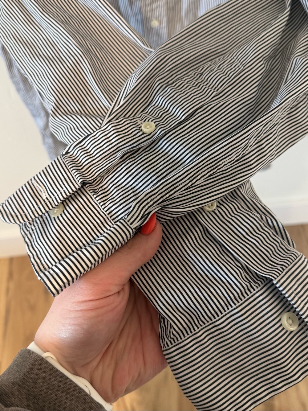 Ralph Lauren Men’s Blue/White Stripe Button-Down Shirt Medium Preppy Business - Picture 5 of 7